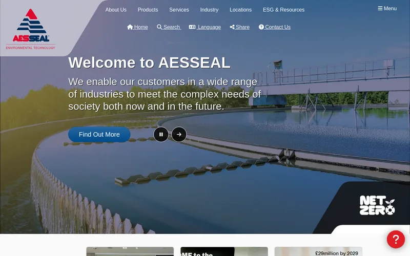 Website snapshot for AESSEAL