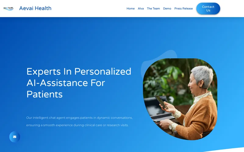 Website snapshot for Aevai Health