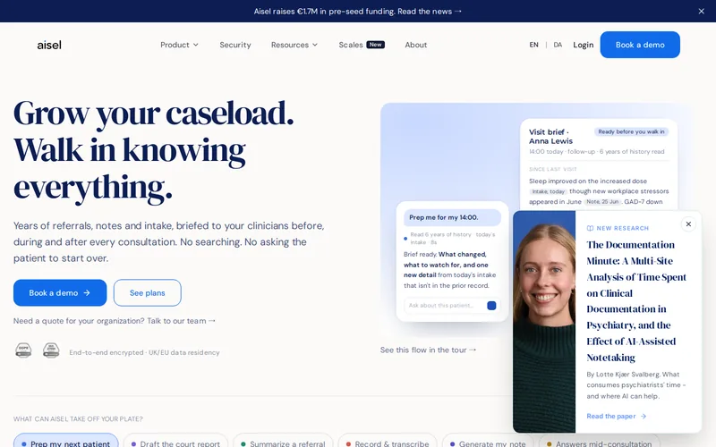 Website snapshot for Aisel Health