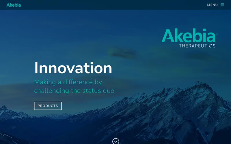 Website snapshot for Akebia Therapeutics