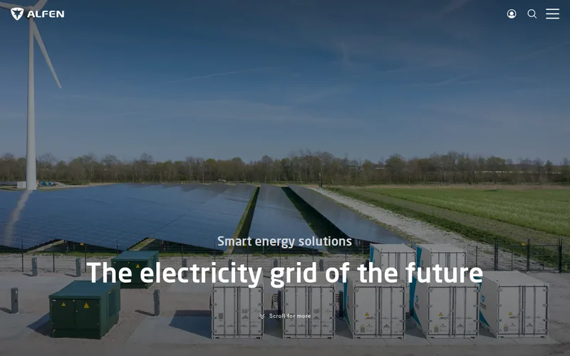 Website snapshot for Alfen