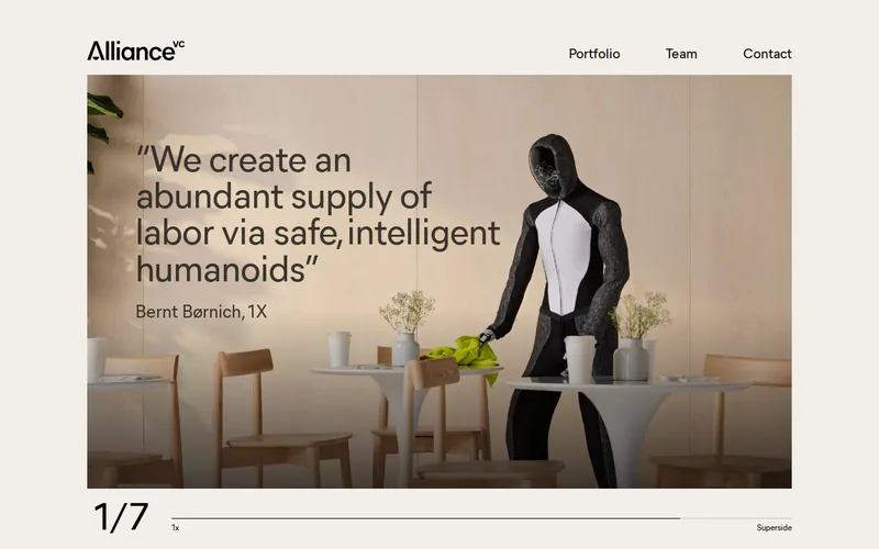Website snapshot for Alliance Venture