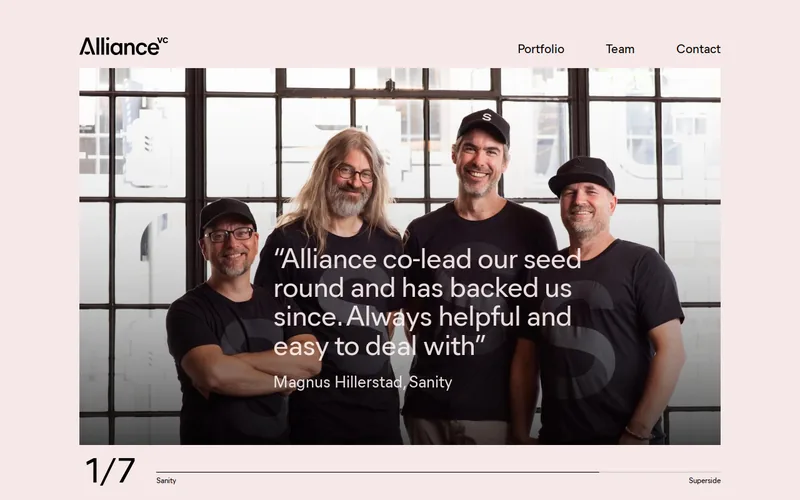 Website snapshot for Alliance Venture Delta