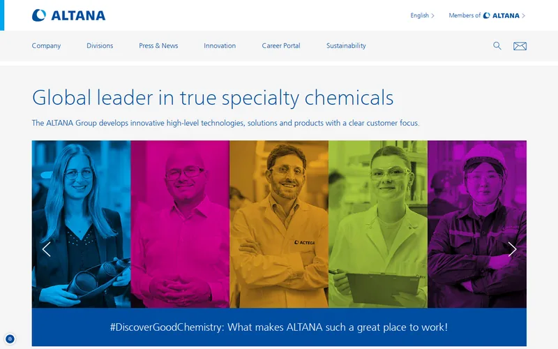 Website snapshot for ALTANA AG