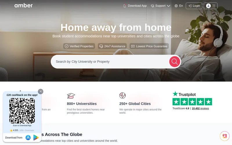 Website snapshot for Amber