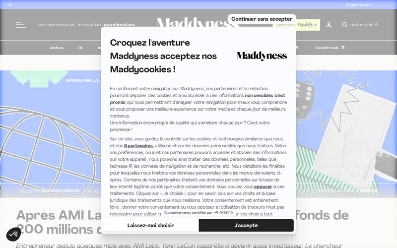 Website snapshot for AMI Labs