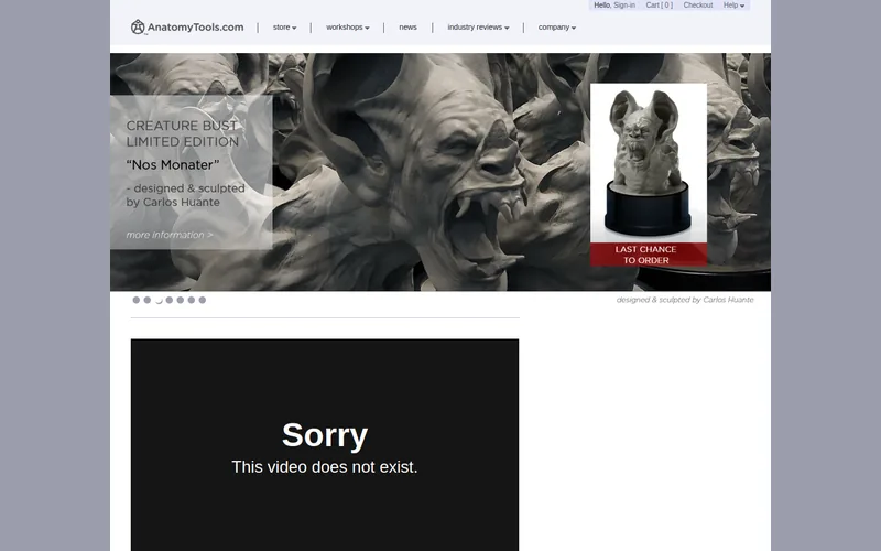 Website snapshot for AnatomyTOOL