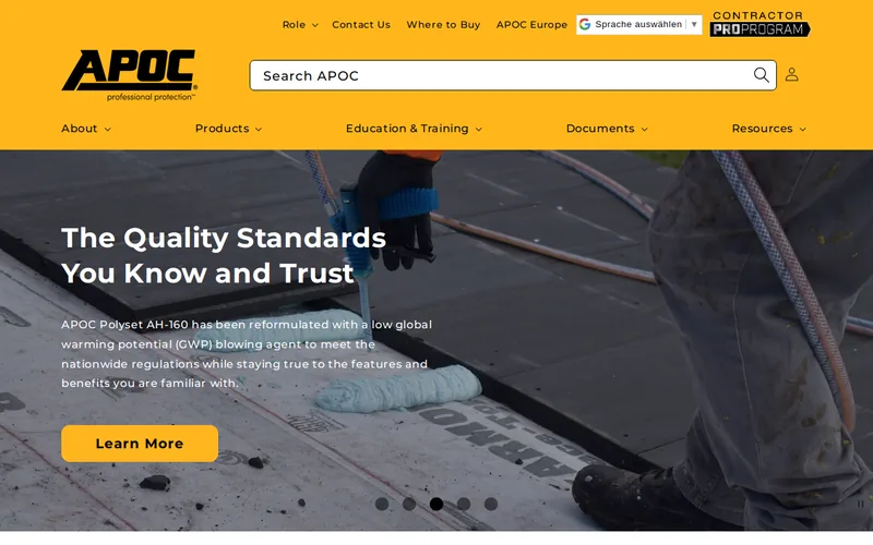 Website snapshot for APOC