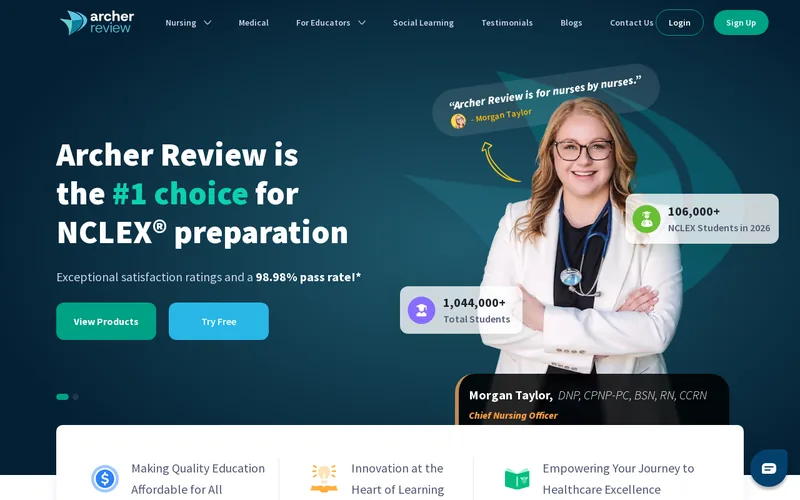 Website snapshot for Archer