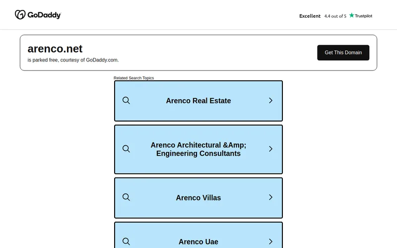 Website snapshot for Arenco