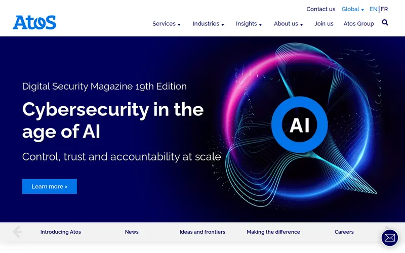 Website snapshot for Atos