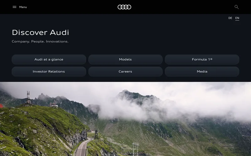 Website snapshot for Audi