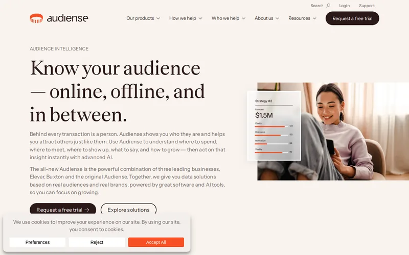 Website snapshot for Audiense