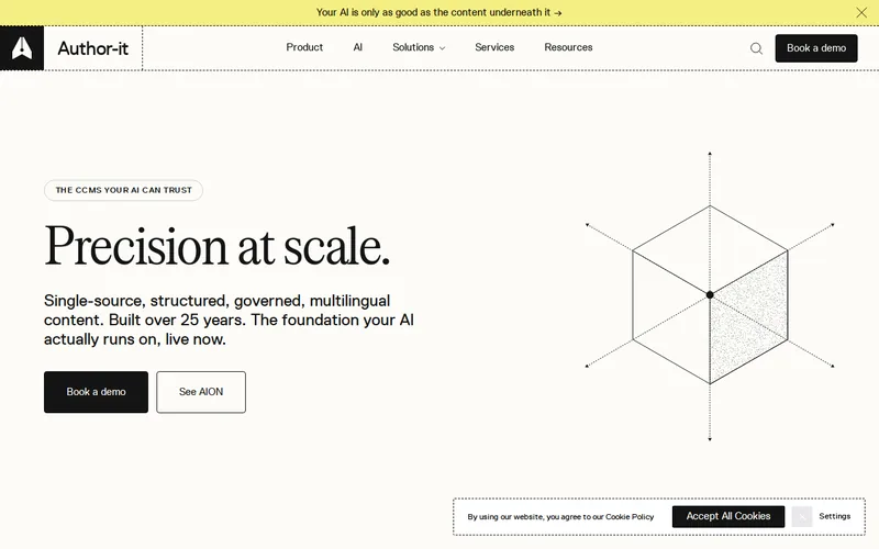 Website snapshot for Author-it