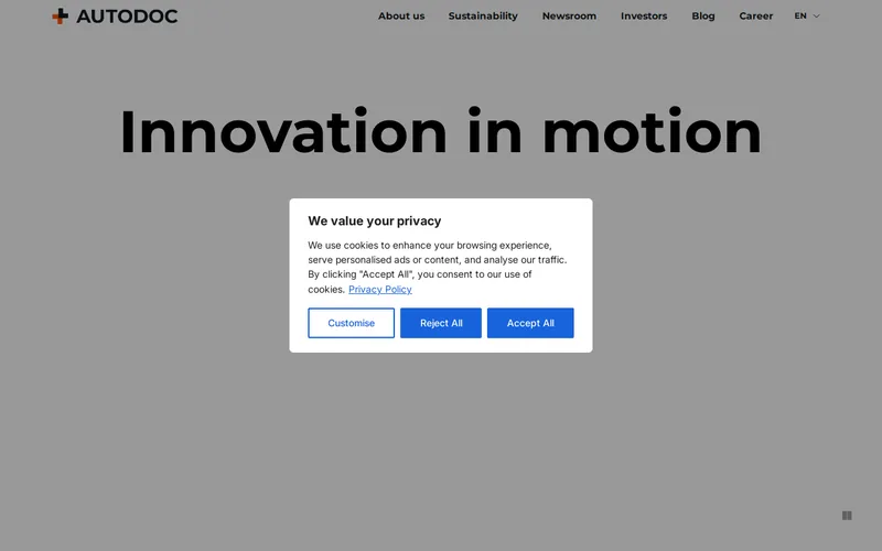 Website snapshot for Autodoc
