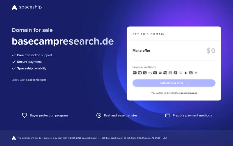 Website snapshot for Basecamp Research