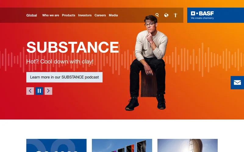 Website snapshot for BASF