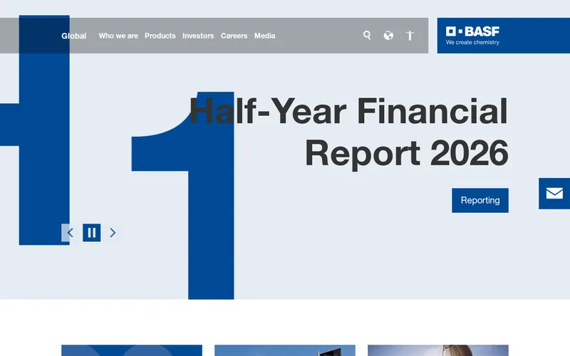 Website snapshot for BASF SE