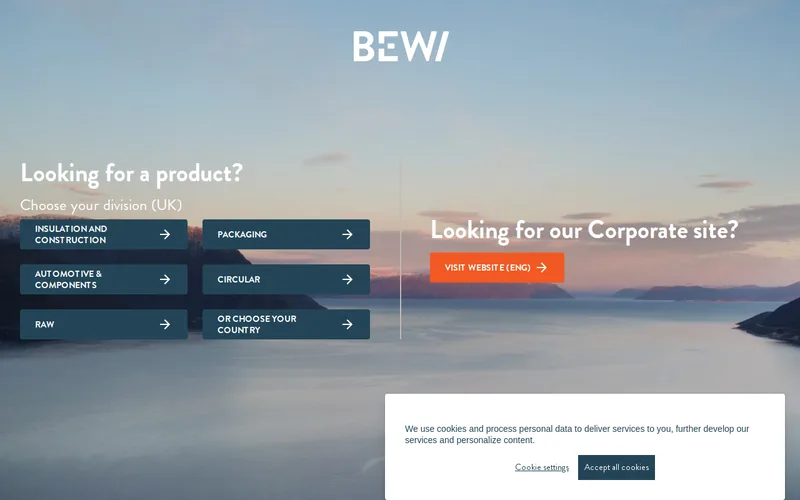 Website snapshot for Bewi