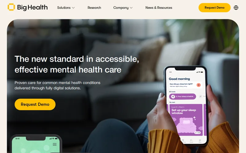 Website snapshot for Big Health