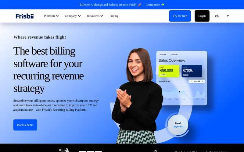 Website snapshot for Billwerk