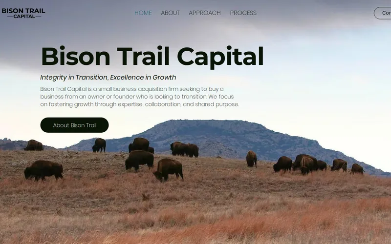 Website snapshot for Bison Trail