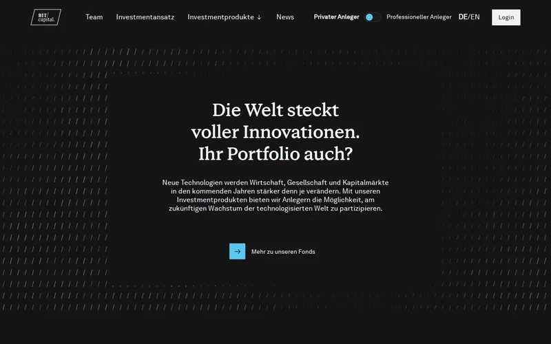 Website snapshot for BIT Capital