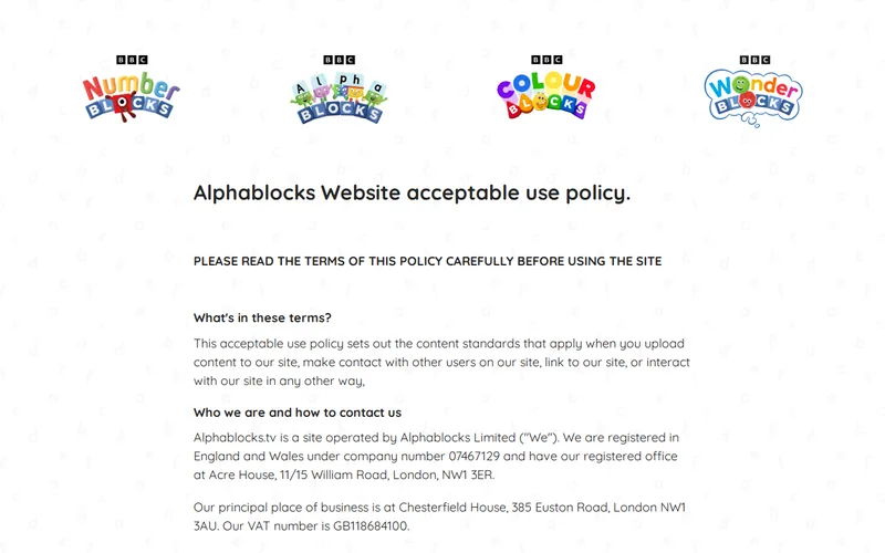 Website snapshot for Blocks
