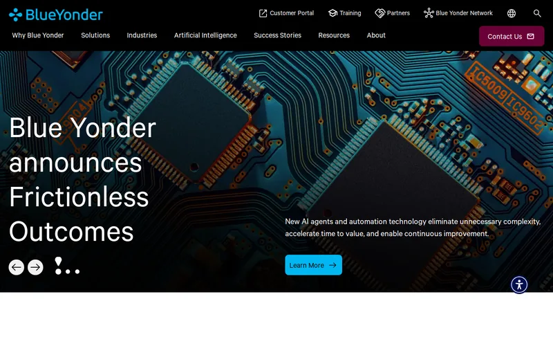 Website snapshot for Blue Yonder