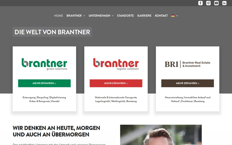 Website snapshot for Brantner Green Solutions