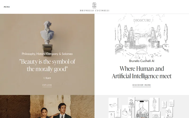 Website snapshot for Brunello Cucinelli