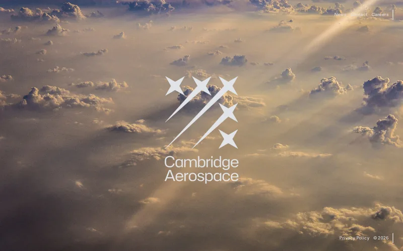 Website snapshot for Cambridge Aerospace