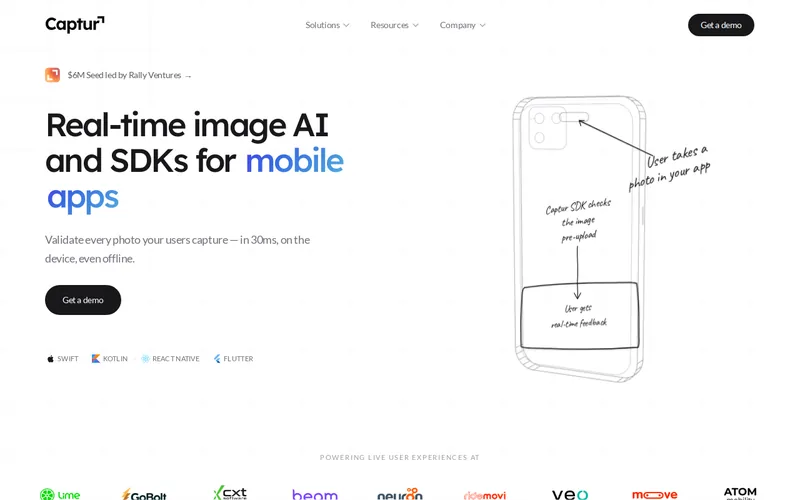 Website snapshot for Captur