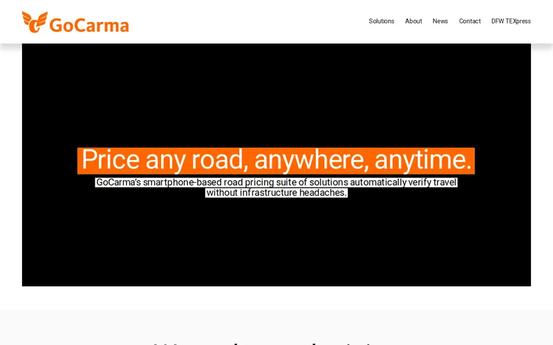 Website snapshot for Carma
