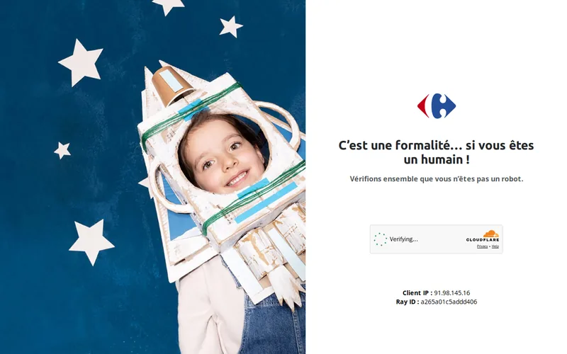 Website snapshot for Carrefour