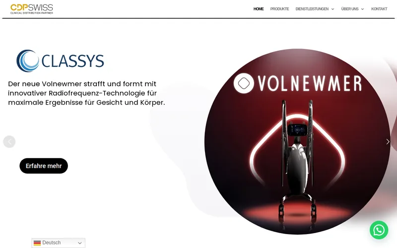 Website snapshot for CDP Swiss AG