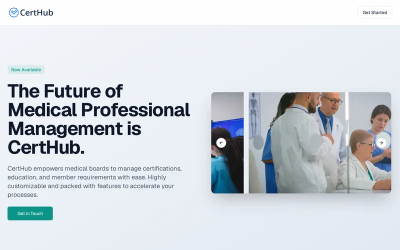Website snapshot for CertHub