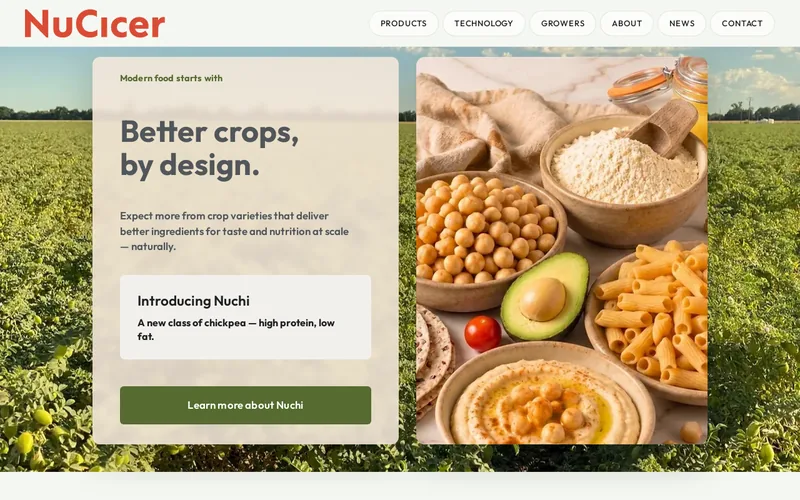 Website snapshot for Chickpea