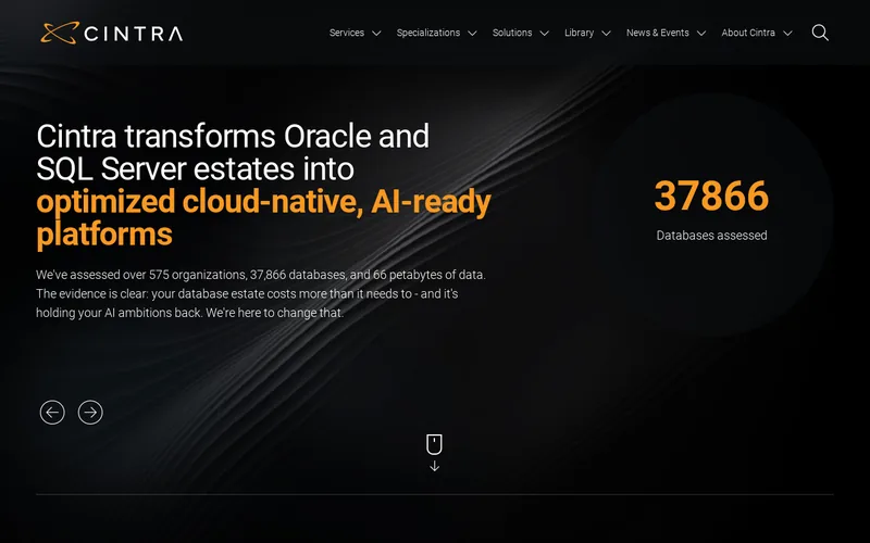 Website snapshot for Cintra