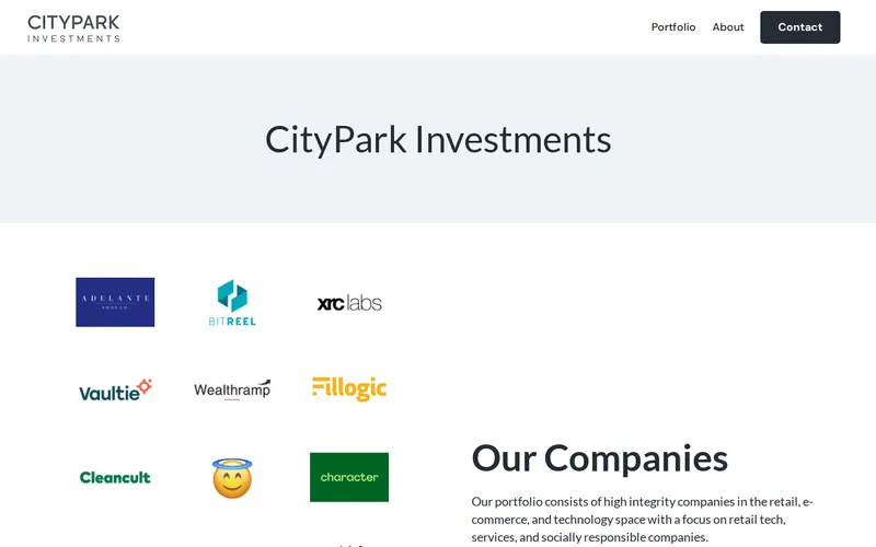 Website snapshot for Citypark