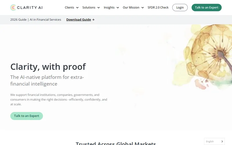 Website snapshot for Clarity