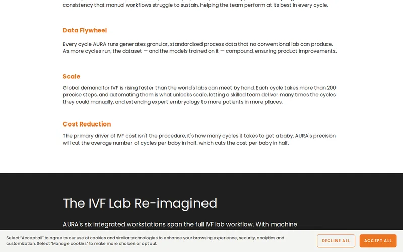 Website snapshot for Conceivable