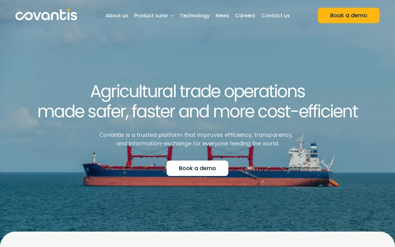 Website snapshot for Covantis