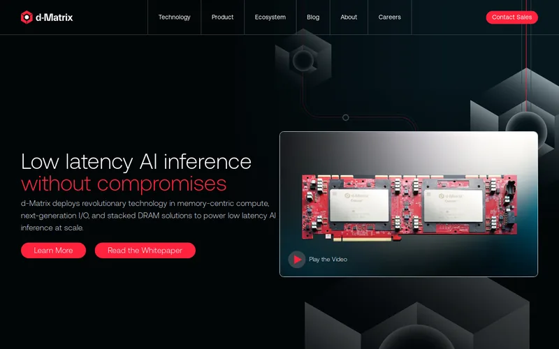Website snapshot for d-Matrix