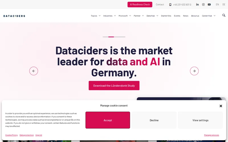 Website snapshot for Dataciders