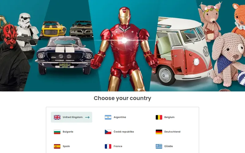 Website snapshot for De Agostini