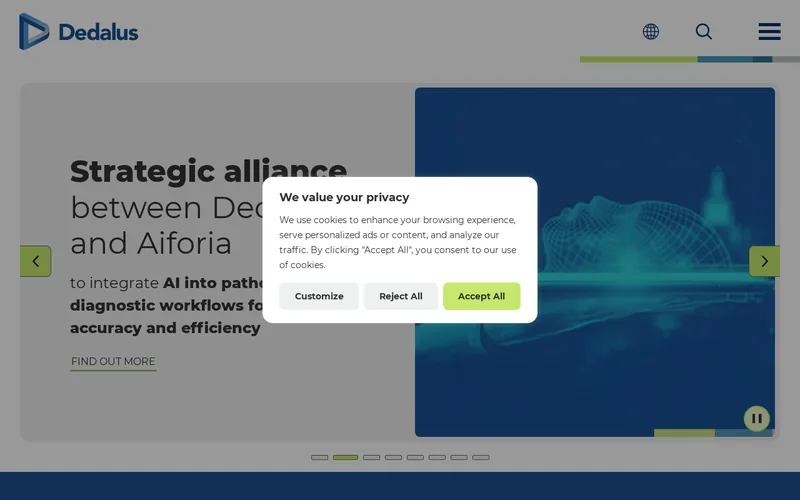 Website snapshot for Dedalus