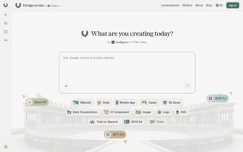 Website snapshot for DesignArena