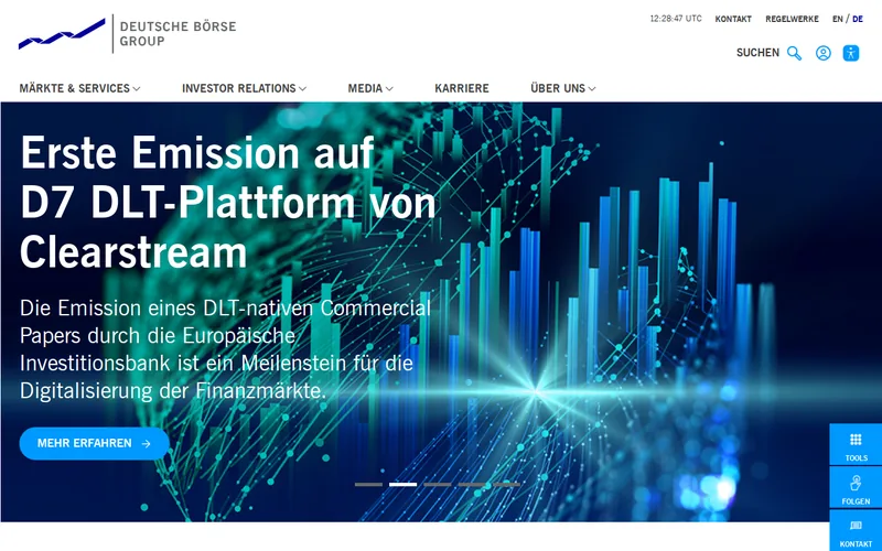 Website snapshot for Deutsche Boerse AG