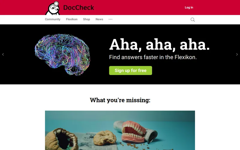 Website snapshot for DocCheck